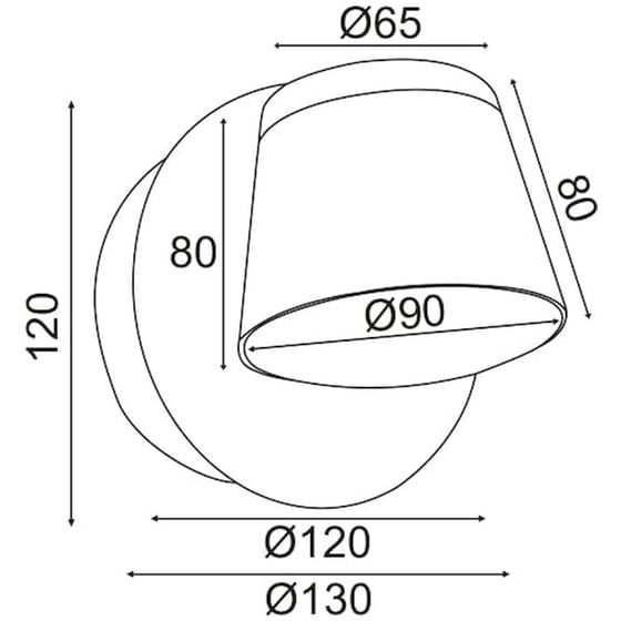 Σποτ Μονόφωτο Led Aca Lucido V83ledw13bk Μεταλλικό - Μαύρο image 1