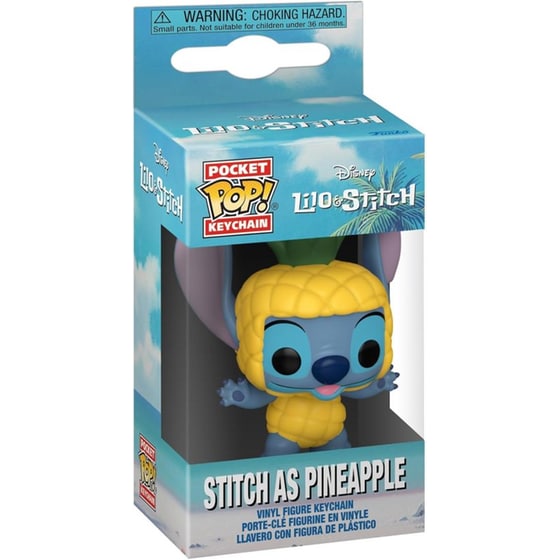 Funko Pocket Pop! Keychain Disney -  Lilo & Stitch - Stitch As Pineapple image 1