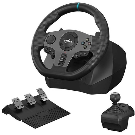 PXN V9 Τιμονιέρα με Πετάλια για PS4,PS3,Xbox Series,Switch,PC - Μαύρο image 0