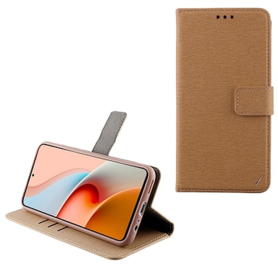 Θήκη Xiaomi Redmi Note 9 Pro 5G - Volte-tel Allure Magnet Book Stand Clip - Gold image 0