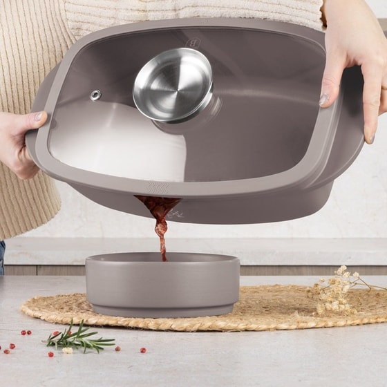 BERLINGER HAUS BH-8778 Μαντεμένια Γάστρα 32 cm 6 L Μπεζ image 5