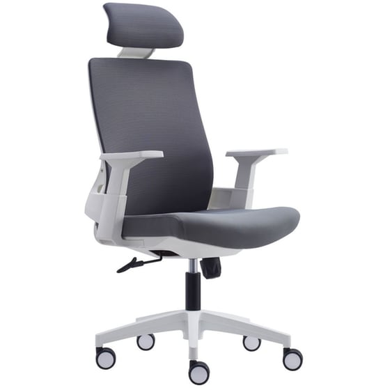 Διευθυντική Καρέκλα Γραφείου Woodwell Bf8900 από Ύφασμα - Γκρι image 0