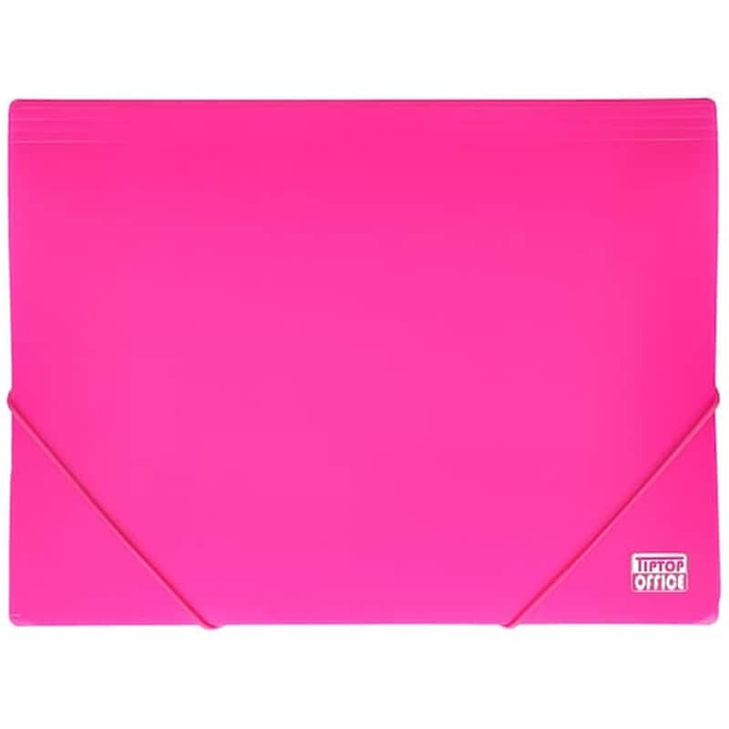 TIPTOP OFFICE Φάκελος Πρεσπάν Tiptop Office με Λάστιχο A4 PP Neon Pink