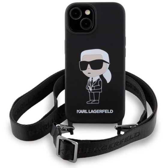 Θήκη Apple iPhone 15 - Karl Lagerfeld Ikonik Hardcase - Μαύρο image 0