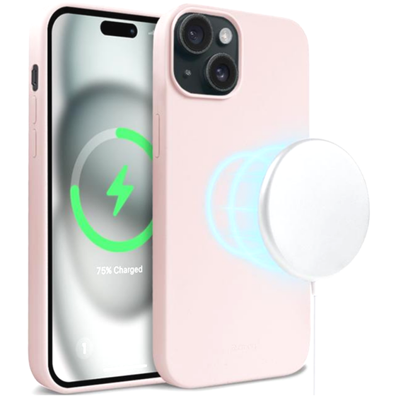 Θήκη Apple iPhone 15 - Crong Color Magnetic Case - Sand Pink image 0