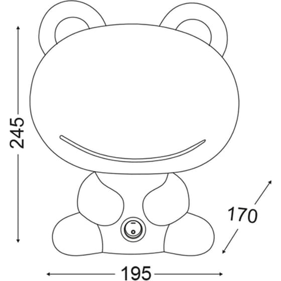 Παιδικό Επιτραπέζιο Φωτιστικό Aca Friends Mt120941g Βατραχάκι image 1