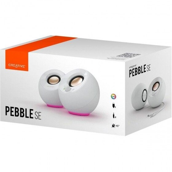Creative Pebble Se Rgb Ηχεία Υπολογιστή 2.0 Usb-c (51mf1725aa001) - White image 3