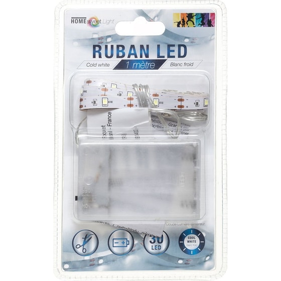 Ταινία Led Spitishop 130 cm 30 Λαμπάκια με Μπαταρίες H-s White 135324b image 1