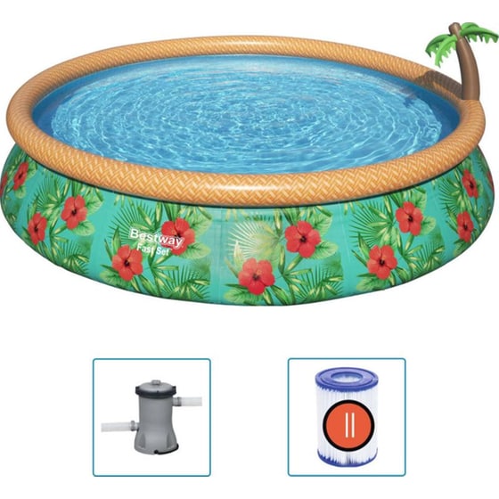 Φουσκωτή Οικογενειακή Πισίνα Bestway Fast Set Inflatable Paradise Palms 9677 Lt image 0