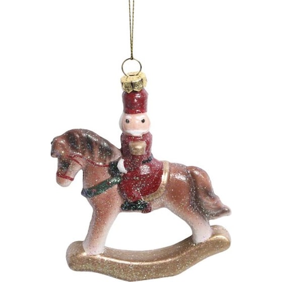 Chic Antique Χριστουγεννιάτικο Κρεμαστό Στολίδι Ακρυλικό - Αλογάκι Vintage image 0