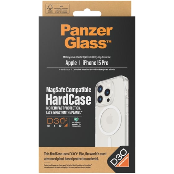 Θήκη Apple iPhone 15 Pro - PanzerGlass Hardcase Magsafe Compatible with D30 - Διάφανο image 2