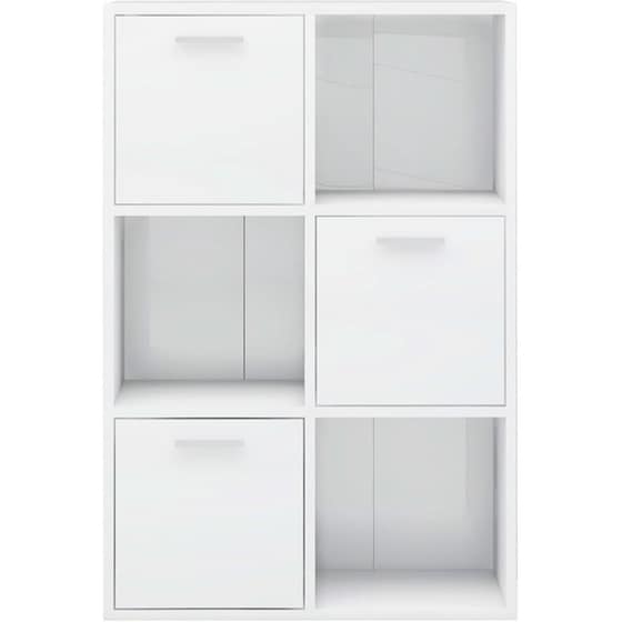 Βιβλιοθήκη VidaXL από Μοριοσανίδα 60x29.5x90 cm - Λευκό image 5