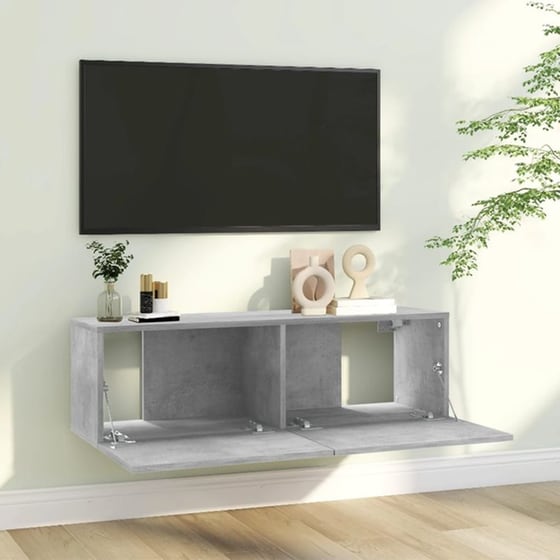 Έπιπλο Τηλεόρασης VidaXL από Μοριοσανίδα 100x30x30cm - Γκρι image 7
