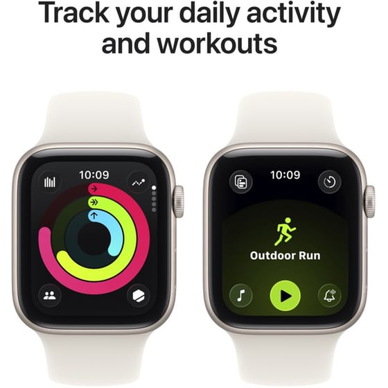 Apple Watch SE 3 GPS + Cellular 40mm Starlight Aluminium Case with Starlight Sport Band - M/L image 5