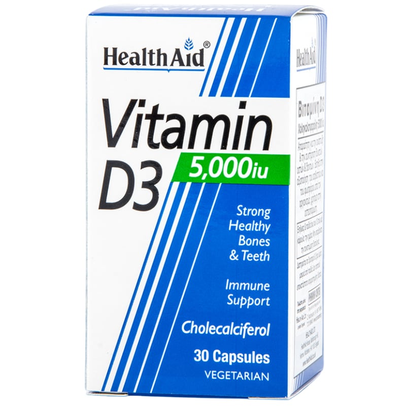 Health Aid Vitamin D3 5000IU - 30 κάψουλες