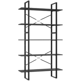 Βιβλιοθήκη VidaXL από Μέταλλο  100x30x105 cm - Ανθρακί