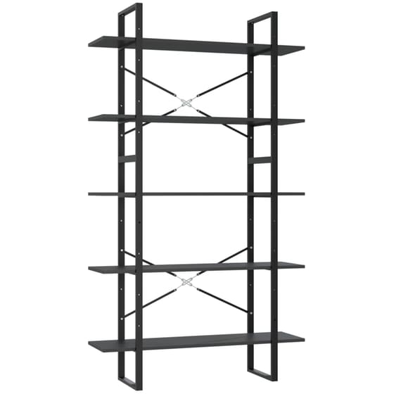 Βιβλιοθήκη VidaXL από Μέταλλο  100x30x105 cm - Ανθρακί image 0