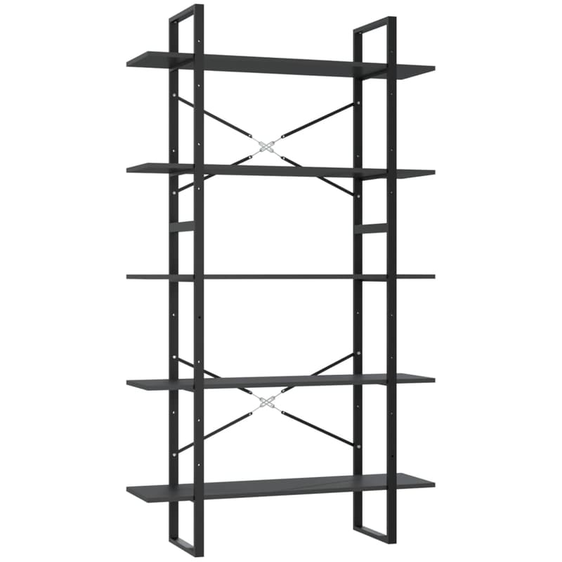 Βιβλιοθήκη VidaXL από Μέταλλο 100x30x105 cm - Ανθρακί