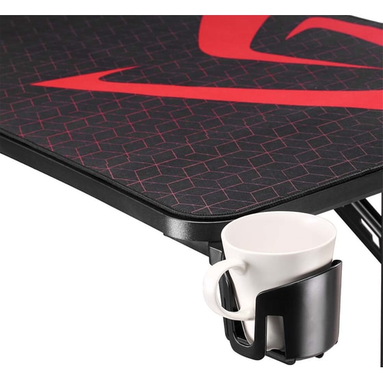 Γραφείο Gaming  Eureka Ergonomic από Carbon Fiber 120x60cm - Μαύρο/Κόκκινο image 5