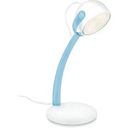 Φωτιστικό Γραφείου Philips 67413bl με Άκαμπτο Βραχίονα 3W - Λευκό/Γαλάζιο