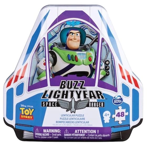 Spin Master - Toy Story Buzz Lightyear Lenticular Puzzle In A Shaped Tin Packaging (20108499) image 0