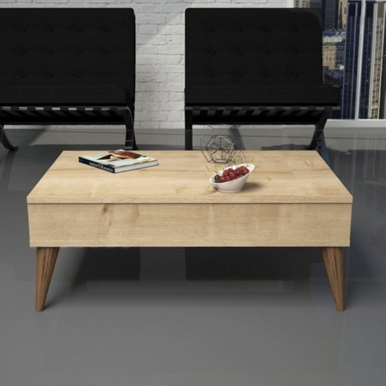 Τραπεζάκι Σαλονιού 24Mall Pavia από Μοριοσανίδα 90x60x34.6 cm - Καφέ image 2