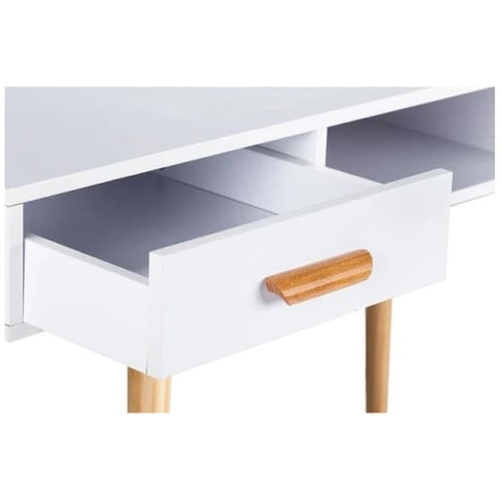Γραφείο Modernhome από Mdf/Ξύλο Πεύκου 75x45x120 cm Wyj-038 - Καφέ/Λευκό image 5
