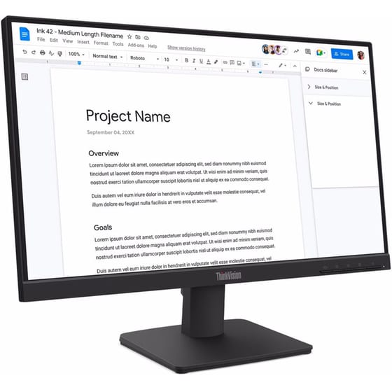 Lenovo ThinkVision S22-4e 21.5" IPS Flat 100Hz 6ms image 1