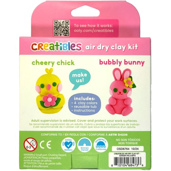 Πηλός Ooly Creatibles Mini Air Dry Clay Kit - Garden Pals BFFs image 6