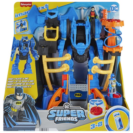 Fisher-Price Σετ Παιχνιδιού Imaginext Κέντρο Διοίκησης Ρομπότ με Αποσπώμενο Ρομπότ & Φιγούρες Δράσης  Batman/Robin image 0