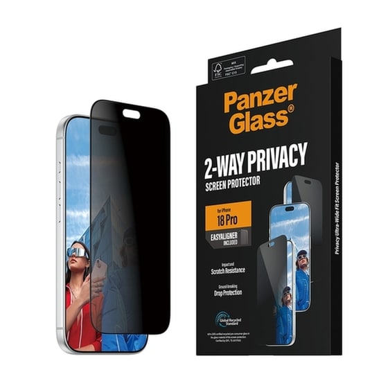 Προστατευτικό οθόνης Apple iPhone 18 Pro - PanzerGlass 2-Way Privacy Ultra-Wide Fit w. EasyAligner image 3