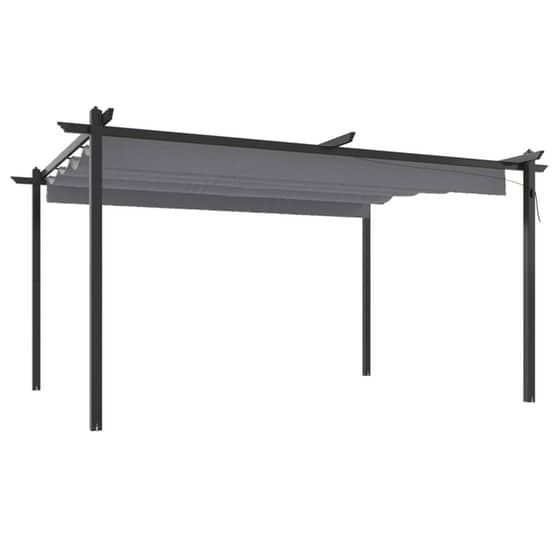 Κιόσκι Κήπου Vidaxl Ατσάλινο 4x3x2.2m - Ανθρακί image 0