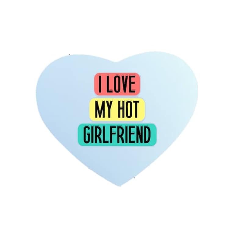 OEM I Love My Hot Girlfriend Mouse Pads Small 240mm Με σχέδιο