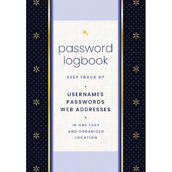 Password Logbook (Black & Gold) image 0