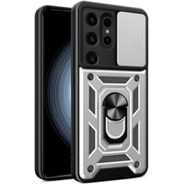 Θήκη Samsung Galaxy S24 Ultra - Bodycell Armor Slide Ring Holder - Silver