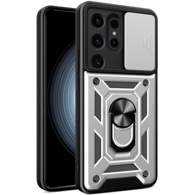 BODYCELL Θήκη Samsung Galaxy S24 Ultra - Bodycell Armor Slide Ring Holder - Silver