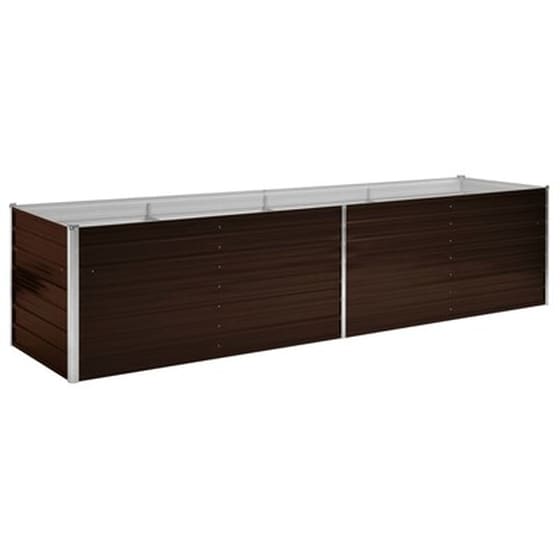Vidaxl Ζαρντινιέρα Υπερυψωμένη Καφέ 320x80x77 Εκ. Γαλβανισμ. Χάλυβας image 3