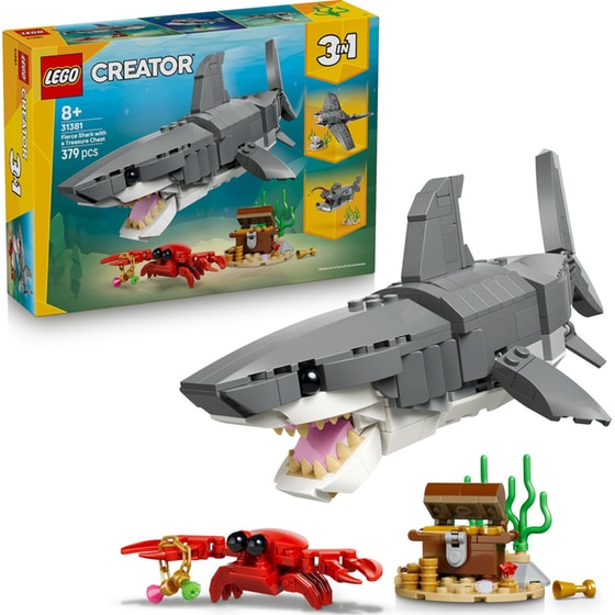 LEGO® Creator Άγριος Καρχαρίας με Σεντούκι Θησαυρού (31381) image 6