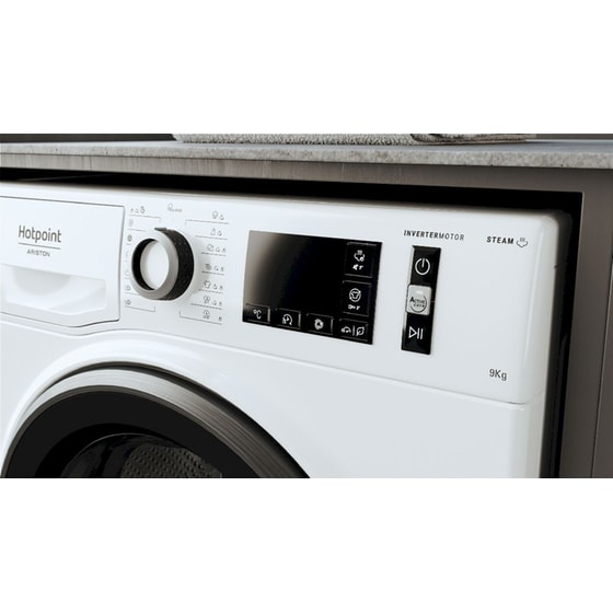 HOTPOINT NM11 945 WS A EU N 9 kg 1.400 Στροφές Λευκό Πλυντήριο Ρούχων image 7
