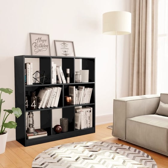 Βιβλιοθήκη VidaXL  από Μοριοσανίδα 97.5x29.5x100 cm - Μαύρο image 7