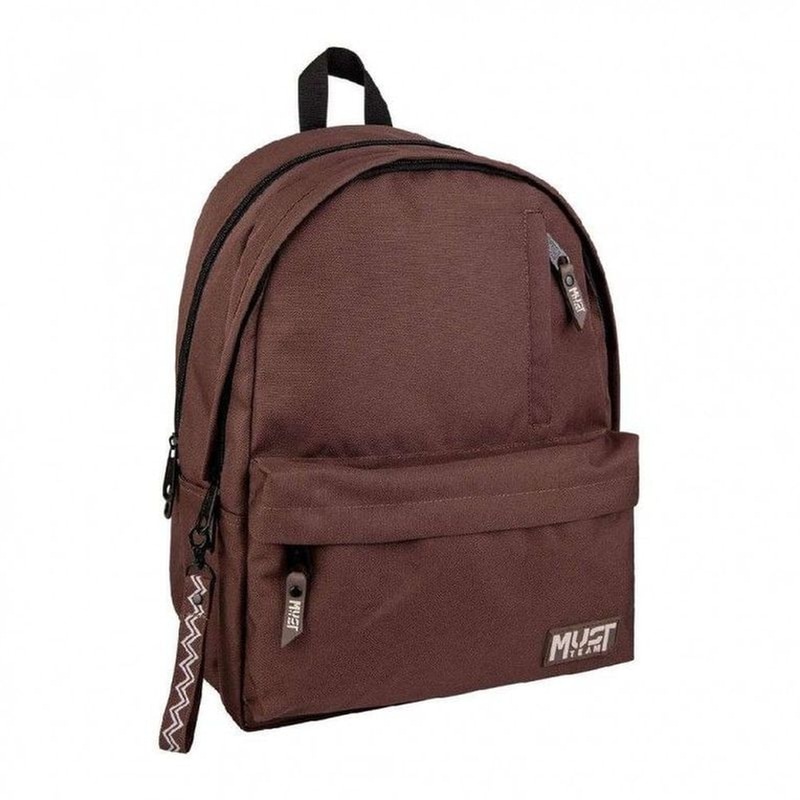 Τσάντα Πλάτης Must Team Monochrome Classic Καφέ με Μπεζ