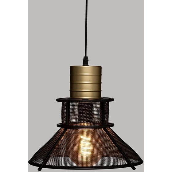 Φωτιστικό Οροφής Μονόφωτο Spitishop A-s Rodo 181945 Μεταλλικό - Μαύρο/Χρυσό image 1