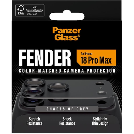 Προστατευτικό καμερών Apple iPhone 18 Pro Max - PanzerGlass Fender Camera Protector - Dark Grey image 3
