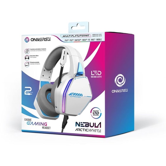 Oniverse Nebula Gaming Ενσύρματα Ακουστικά 3.5mm - Λευκά image 8
