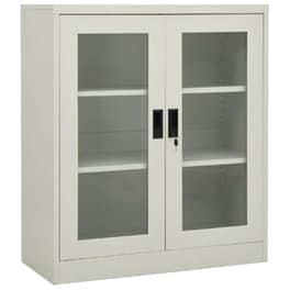 Ντουλάπι Γραφείου VidaXL από Ατσάλι 90x40x105 cm - Ανοιχτό Γκρι