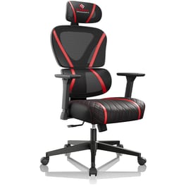 Καρέκλα Gaming Eureka Ergonomic Ergonomic Norn ERK-GC06-R από Τεχνητό Δέρμα - Μαύρη/Κόκκινη