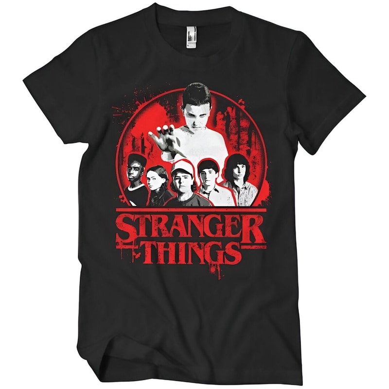 HYBRIS T-shirt Hybris Stranger Things Season One Poster Small - Μαύρο