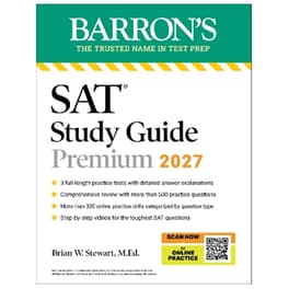 SAT Study Guide Premium, 2027: 3 Practice Tests + Comprehensive Review + Online Practice and Video Lessons