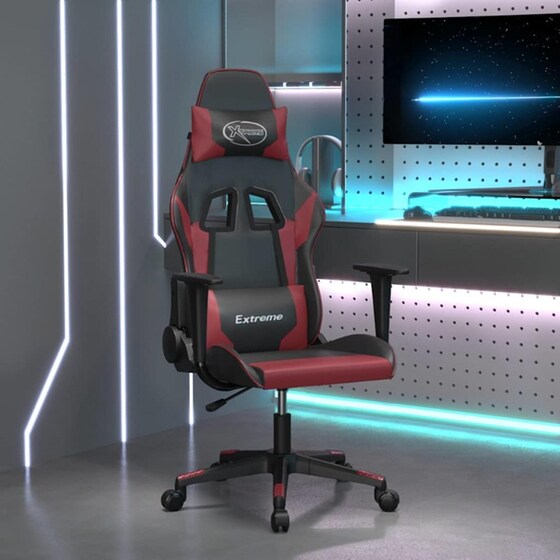 Καρέκλα Gaming VIDAXL 3143694 με Ρυθμιζόμενα Μπράτσα από Τεχνητό Δέρμα - Μαύρο / Κόκκινο image 9