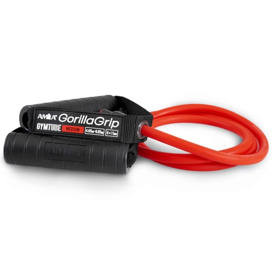 Λάστιχο Γυμναστικής Amila Gymtube Gorilla Grip Μέτριο - Κόκκινο image 0